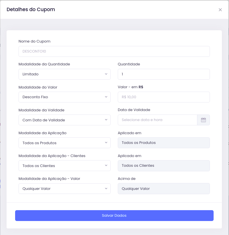 Cupom de Desconto